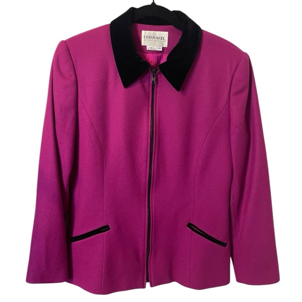 Vintage Urban Wool Merino Collection Magenta Sz 8 Pure Wool Vintage Pink Career